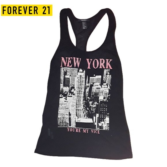 Forever 21 Tops - SOLD FOREVER 21 Black New York You're My Vice Tank Top